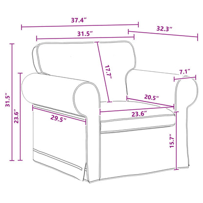 vidaXL Sofa 2 pcs Dunkelgrau 175 x 82 x 80 cm Stoff