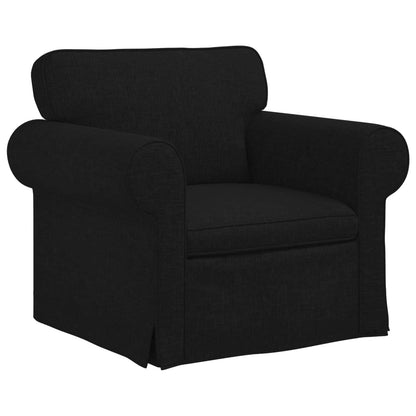 vidaXL Sofa 2 pcs Schwarz 175 x 82 x 80 cm Stoff