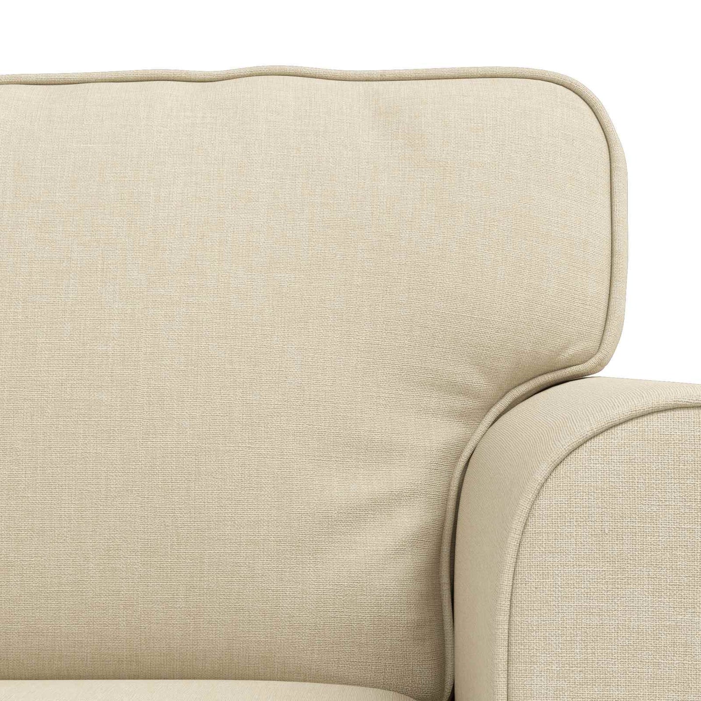 vidaXL Sofa 2 pcs Creme 175 x 82 x 80 cm Stoff