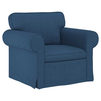 Sofa 2 pcs Blau 175 x 82 x 80 cm Stoff
