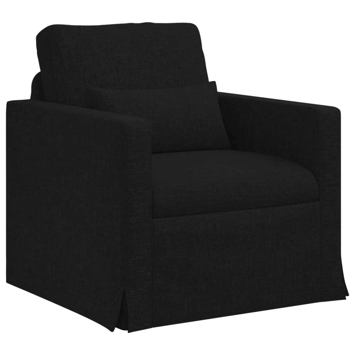 Sofa 2 pcs Schwarz 158 x 78 x 80 cm Stoff