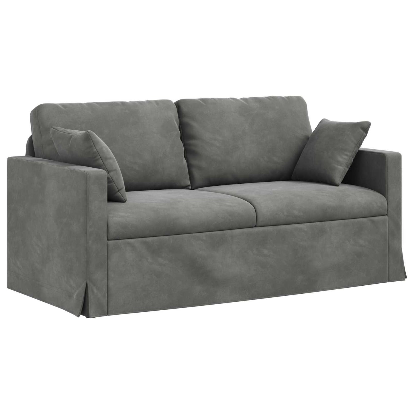 vidaXL Sofa 2 pcs Dunkelgrau 158 x 78 x 80 cm Samt