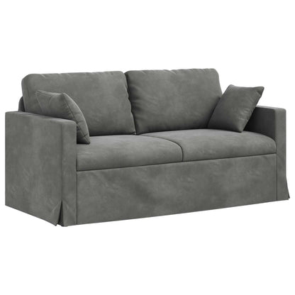 vidaXL Sofa 2 pcs Dunkelgrau 158 x 78 x 80 cm Samt