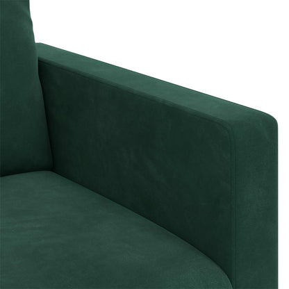 Sofa 2 pcs Dunkelgrün 158 x 78 x 80 cm Samt
