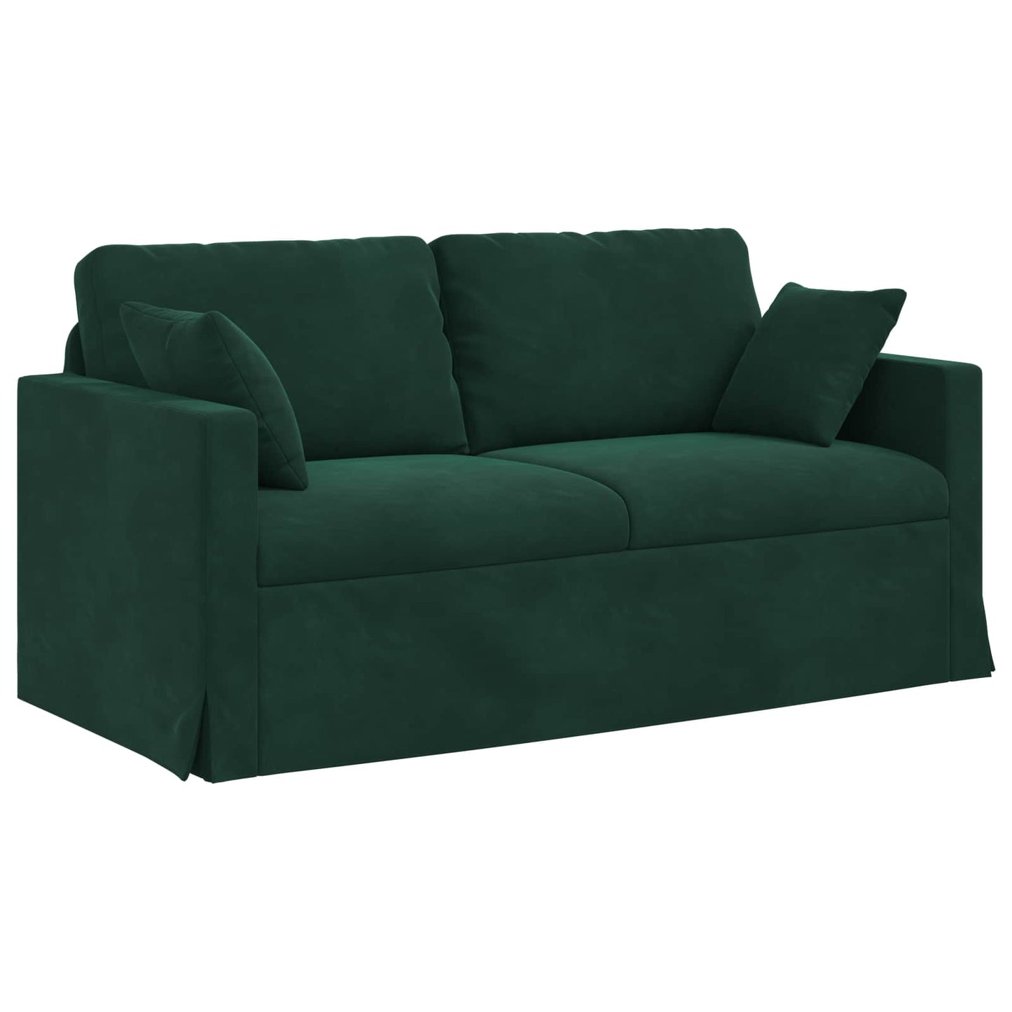 Sofa 2 pcs Dunkelgrün 158 x 78 x 80 cm Samt