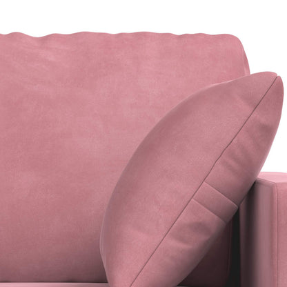 vidaXL Sofa 2 pcs Rosa 158 x 78 x 80 cm Samt