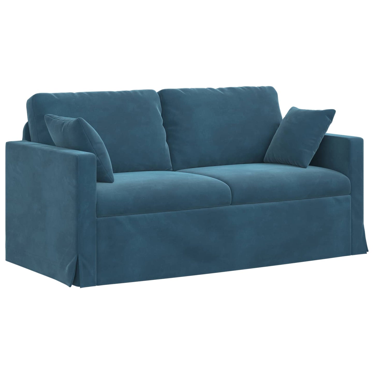 Sofa Set 2 pcs Blau 158 x 78 x 80 cm Samt
