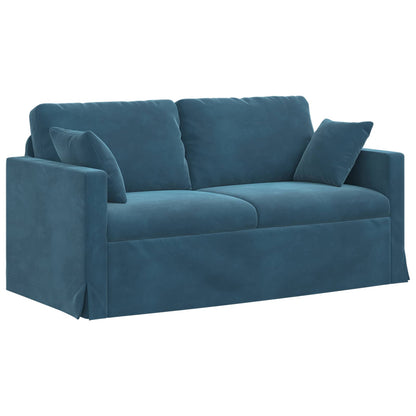 Sofa Set 2 pcs Blau 158 x 78 x 80 cm Samt