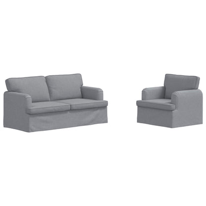 vidaXL Sofa 2 pcs Hellgrau 162 x 80 x 85 cm Stoff
