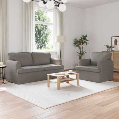 vidaXL Sofa 2 pcs Taupe 162 x 80 x 85 cm Stoff