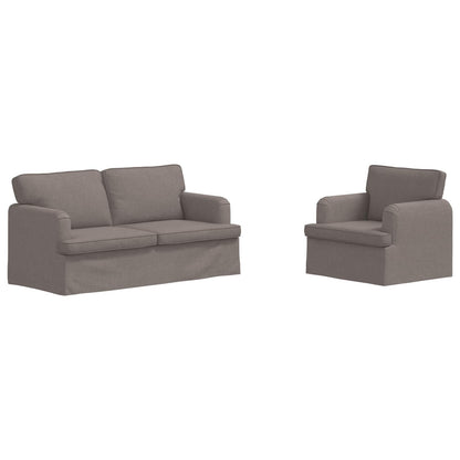 vidaXL Sofa 2 pcs Taupe 162 x 80 x 85 cm Stoff