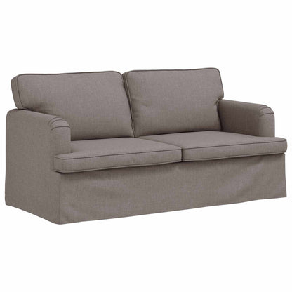vidaXL Sofa 2 pcs Taupe 162 x 80 x 85 cm Stoff