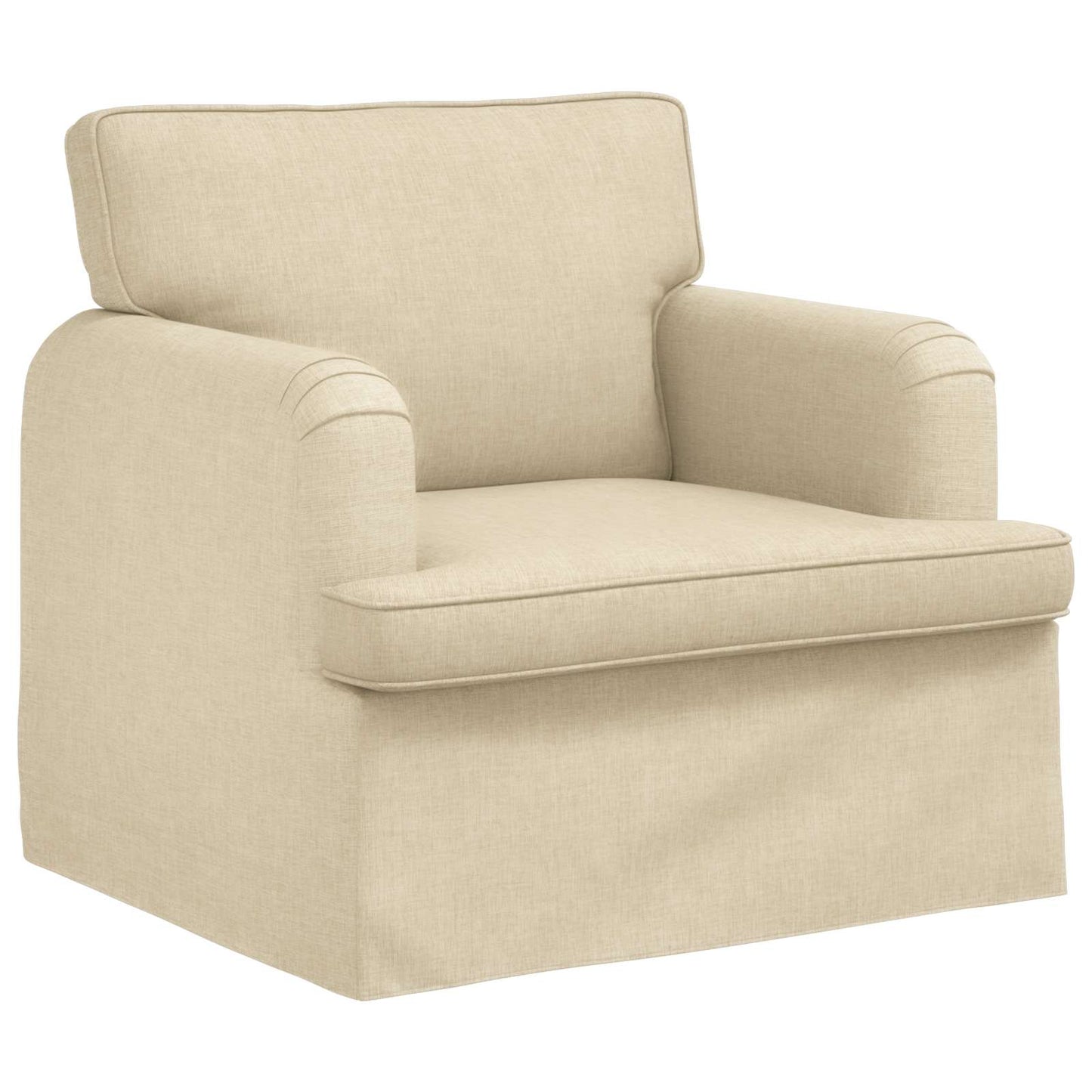 vidaXL Sofa 2 pcs Creme 162 x 80 x 85 cm Stoff