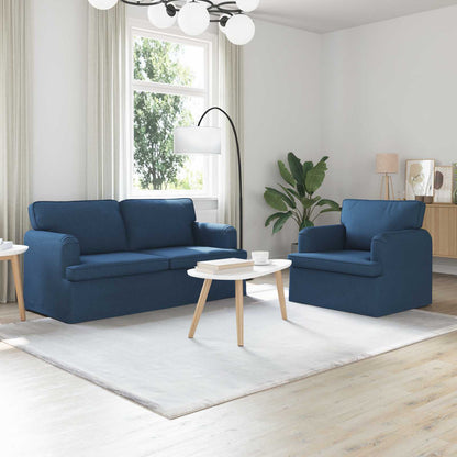vidaXL Sofa 2 pcs Blau 162 x 80 x 85 cm Stoff