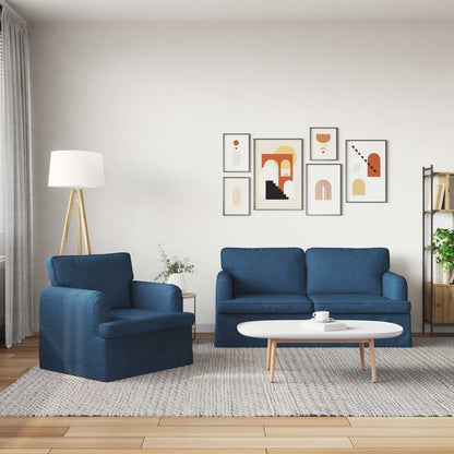 vidaXL Sofa 2 pcs Blau 162 x 80 x 85 cm Stoff