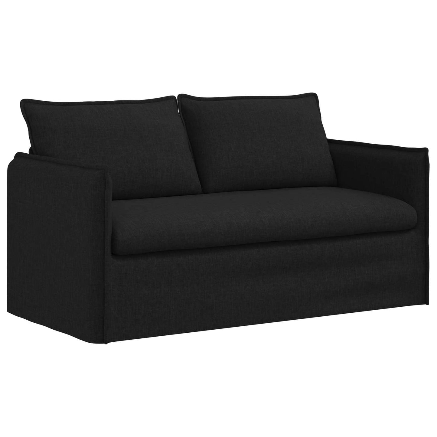 Sofa Set 2 pcs Schwarz 196 x 82 x 85 cm Stoff