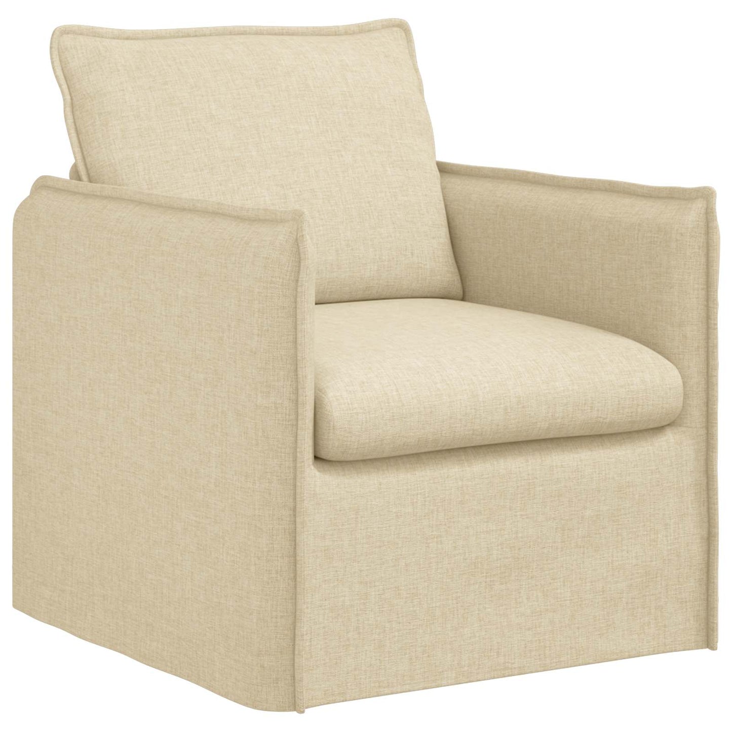 vidaXL Sofa 2 pcs Creme 196 x 82 x 85 cm Stoff