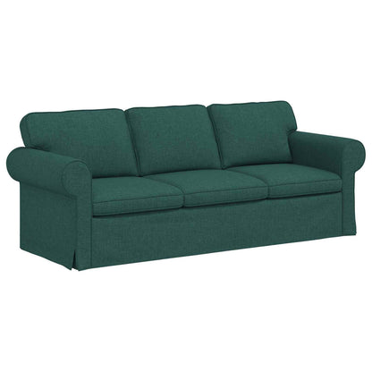 vidaXL Sofa 2 pcs Dunkelgrün 215 x 82 x 80 cm Stoff