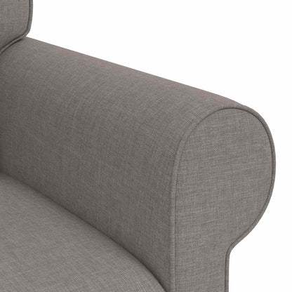 vidaXL Sofa 2 pcs Taupe 215 x 82 x 80 cm Stoff