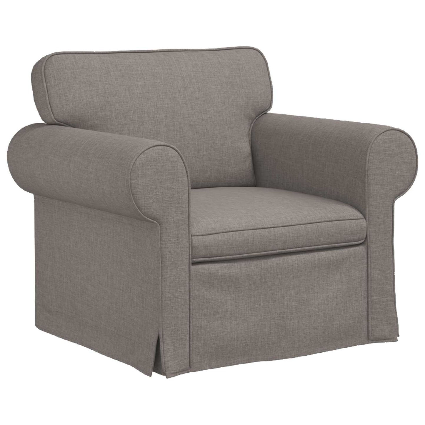 vidaXL Sofa 2 pcs Taupe 215 x 82 x 80 cm Stoff
