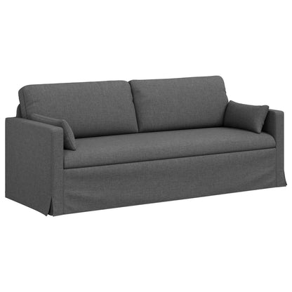 Sofa 2 pcs Dunkelgrau 198 x 78 x 80 cm Stoff