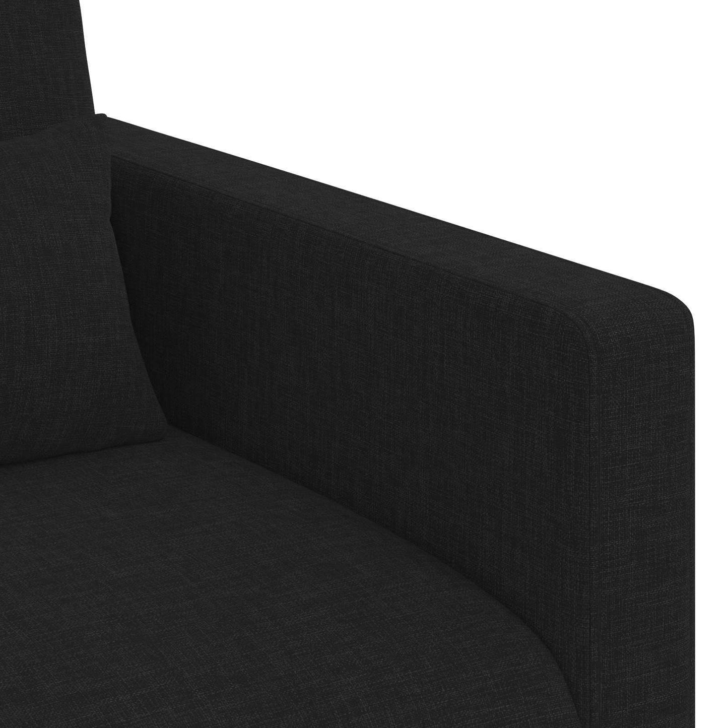 vidaXL Sofa 2 pcs Schwarz 198 x 78 x 80 cm Stoff