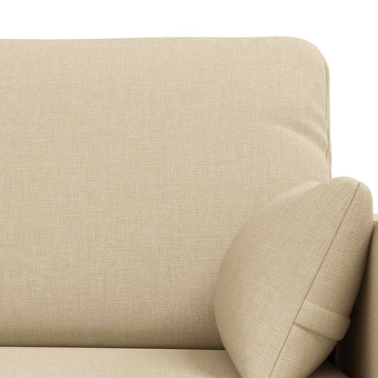 vidaXL Sofa 2 pcs Creme 198 x 78 x 80 cm Stoff