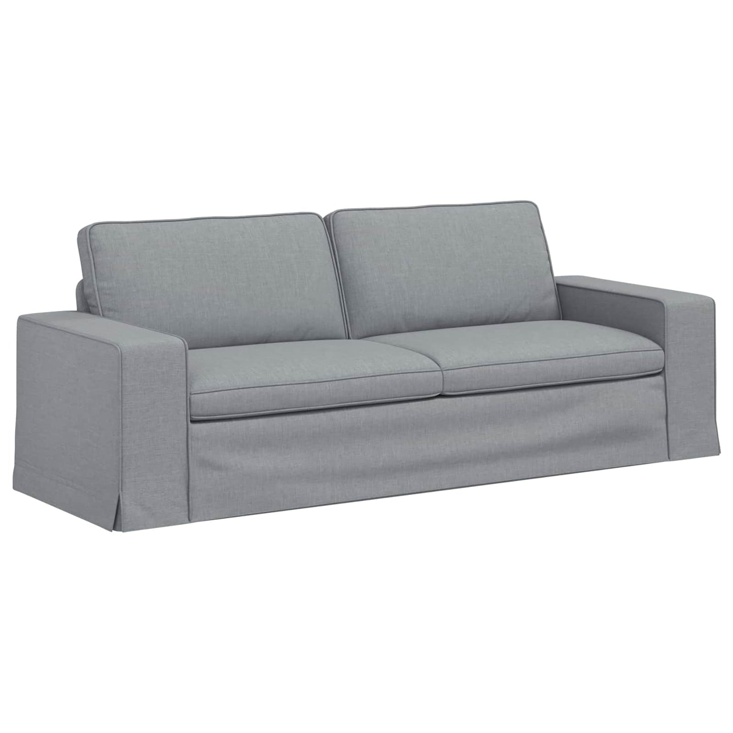 Sofa Set 2 pcs Hellgrau 182 x 80 x 82 cm Stoff