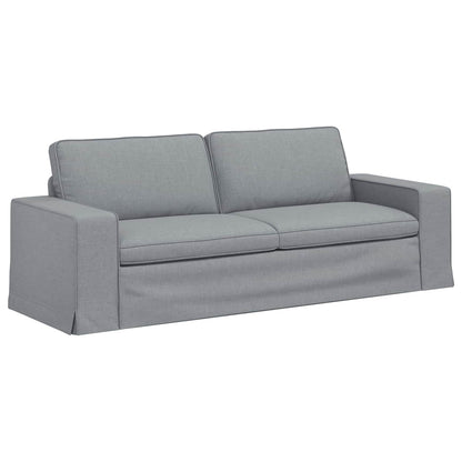 Sofa Set 2 pcs Hellgrau 182 x 80 x 82 cm Stoff