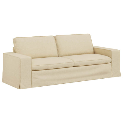 Sofa Set 2 pcs Creme 182 x 80 x 82 cm Stoff