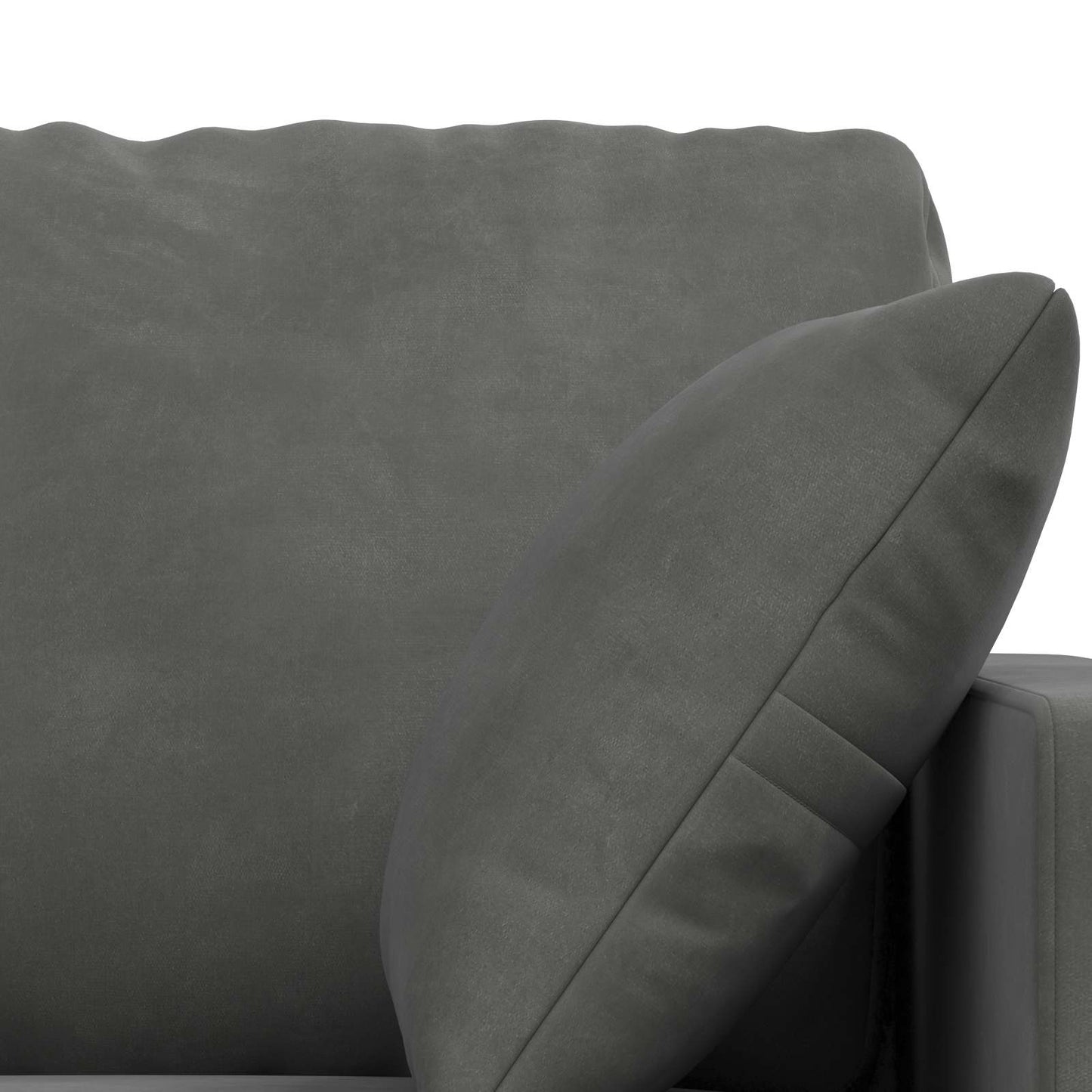 vidaXL Sofa 2 pcs Dunkelgrau 198 x 78 x 80 cm Samt