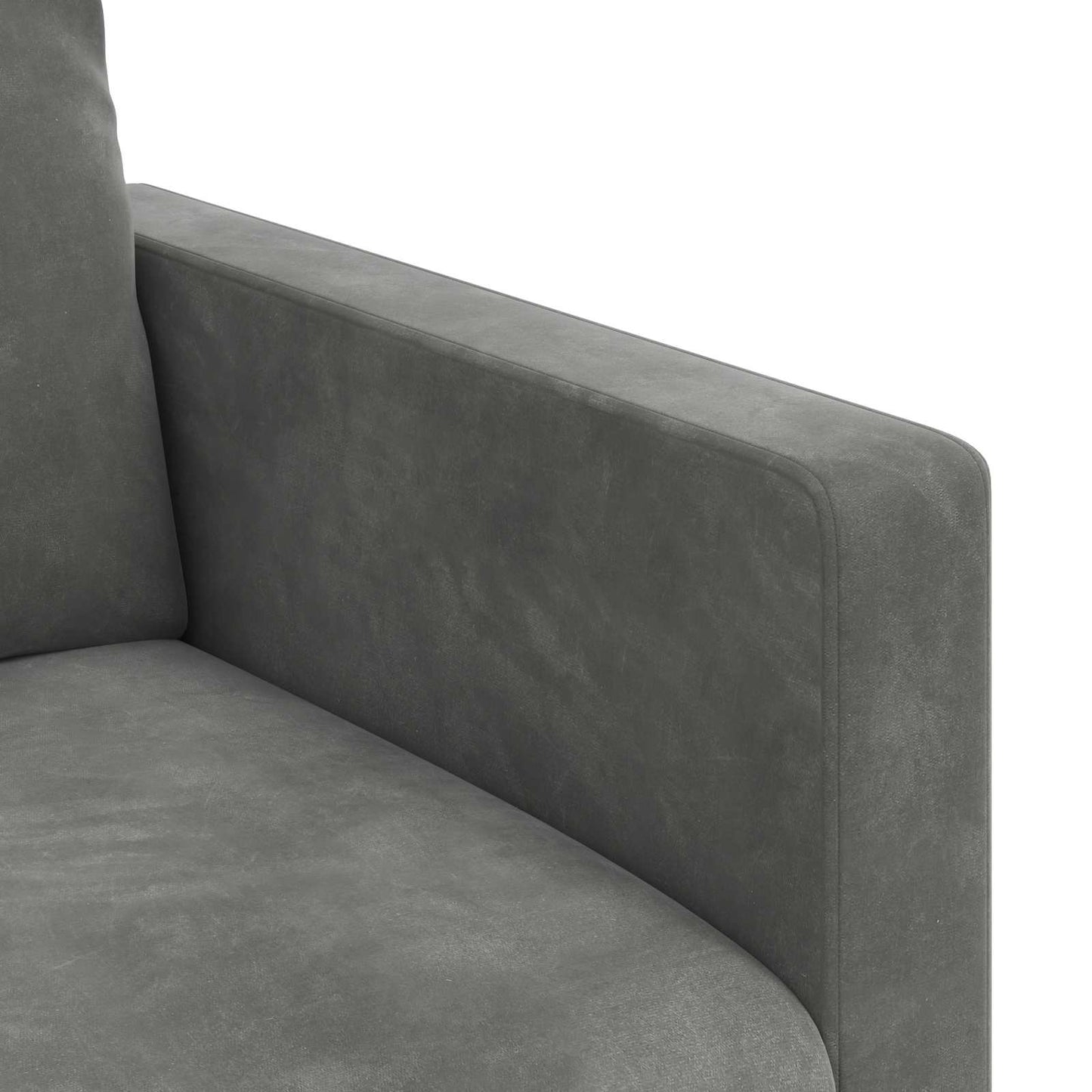 vidaXL Sofa 2 pcs Dunkelgrau 198 x 78 x 80 cm Samt