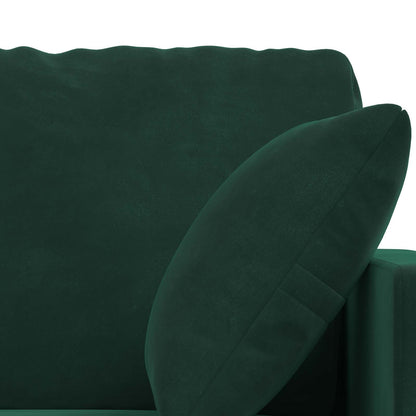 vidaXL Sofa 2 pcs Dunkelgrün 198 x 78 x 80 cm Samt