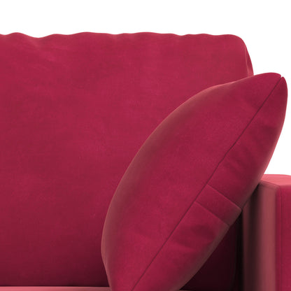 Sofa Set 2 pcs Weinrot 198 x 78 x 80 cm Samt