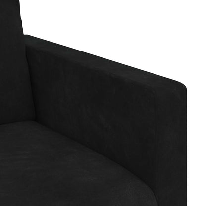 vidaXL Sofa 2 pcs Schwarz 198 x 78 x 80 cm Samt