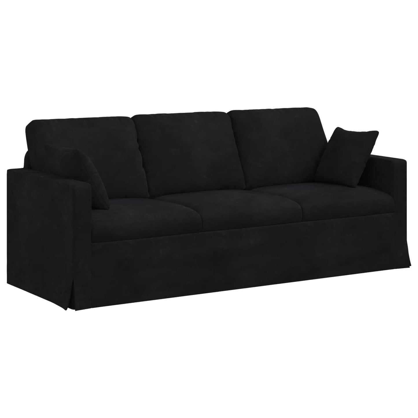 vidaXL Sofa 2 pcs Schwarz 198 x 78 x 80 cm Samt