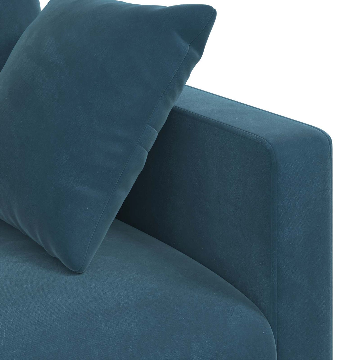 vidaXL Sofa 2 pcs Blau 198 x 78 x 80 cm Samt