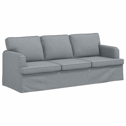 Sofa Set 2 pcs Hellgrau 144 x 80 x 85 cm Stoff