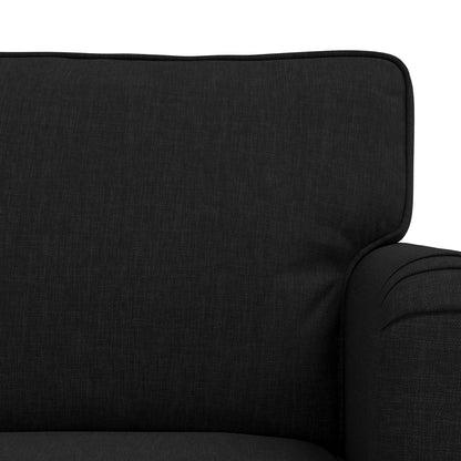 Sofa Set 2 pcs Schwarz 144 x 80 x 85 cm Stoff