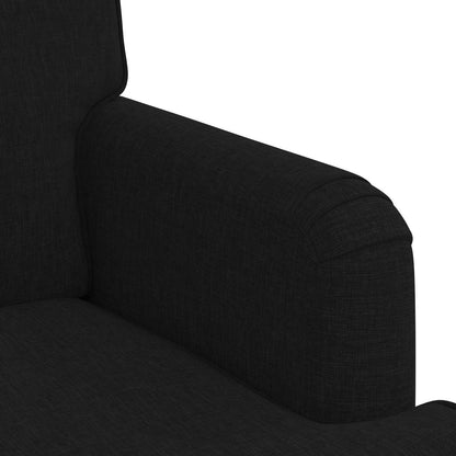 Sofa Set 2 pcs Schwarz 144 x 80 x 85 cm Stoff