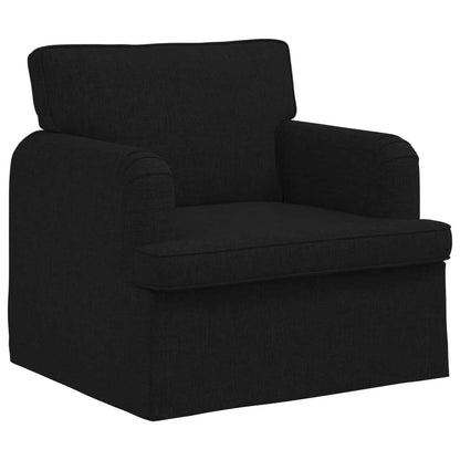 Sofa Set 2 pcs Schwarz 144 x 80 x 85 cm Stoff