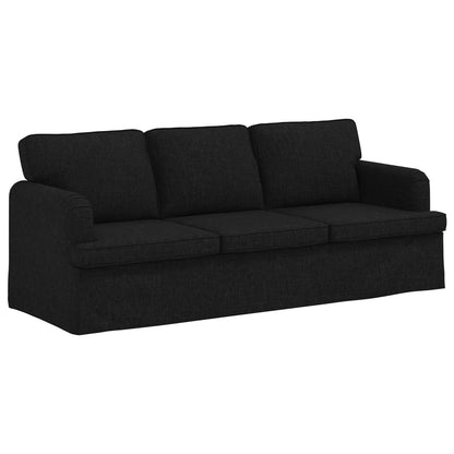 Sofa Set 2 pcs Schwarz 144 x 80 x 85 cm Stoff