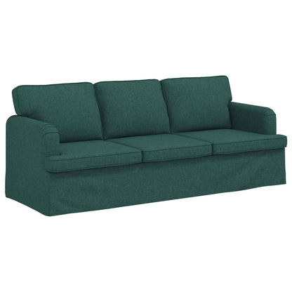vidaXL Sofa 2 pcs Dunkelgrün 144 x 80 x 85 cm Stoff