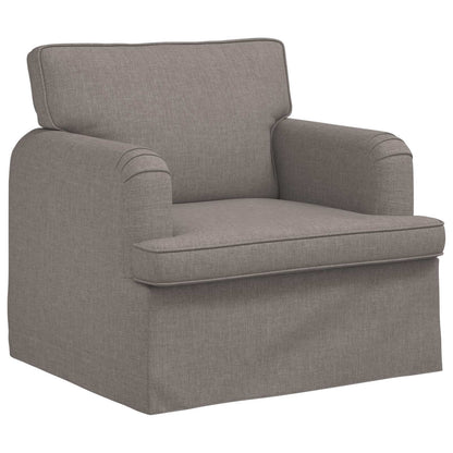 Sofa 2 pcs Taupe 144 x 80 x 85 cm Stoff