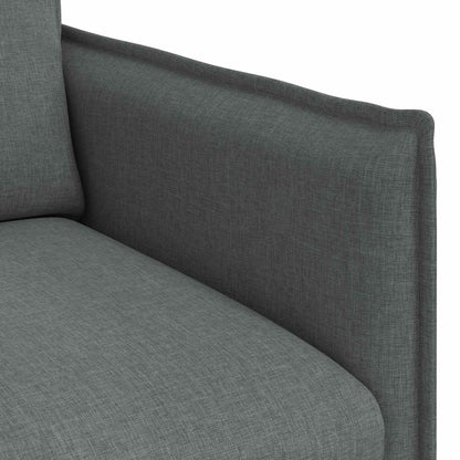 vidaXL Sofa 2 pcs Dunkelgrau 196 x 82 x 85 cm Stoff