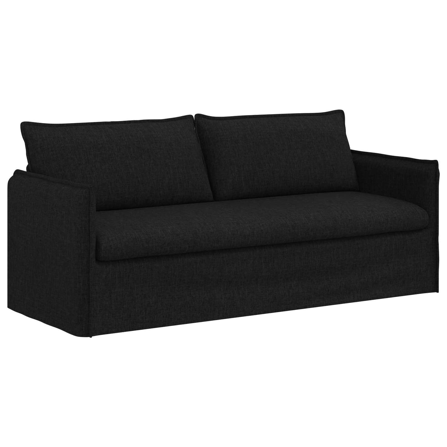 Sofa Set 2 pcs Schwarz 196 x 82 x 85 cm Stoff