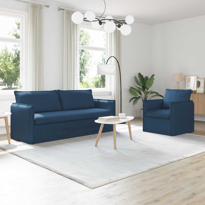 vidaXL Sofa 2 pcs Blau 196 x 82 x 85 cm Stoff