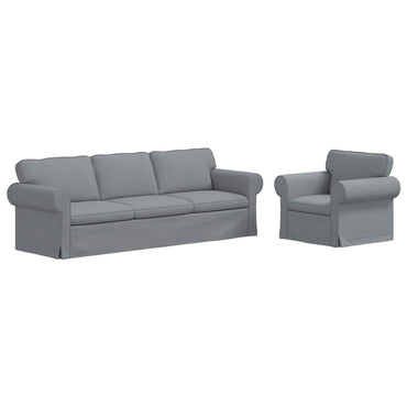vidaXL Sofa 2 pcs Hellgrau 245 x 82 x 80 cm Stoff