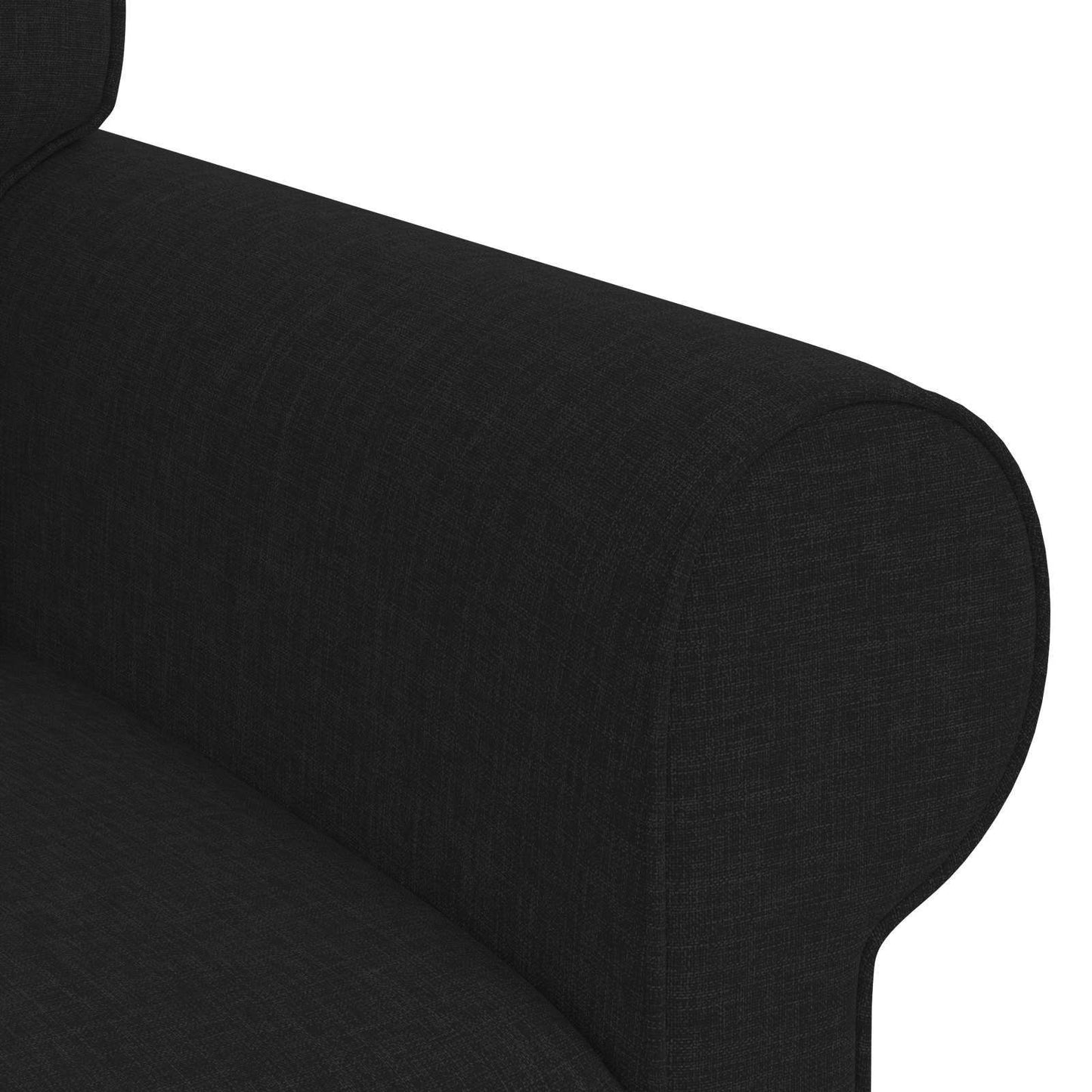 Sofa Set 2 pcs Schwarz 245 x 82 x 80 cm Stoff
