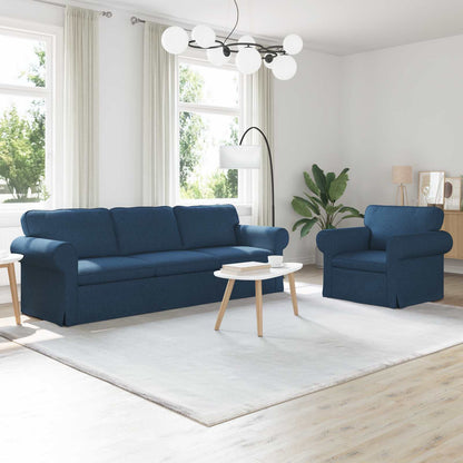 vidaXL Sofa 2 pcs Blau 245 x 82 x 80 cm Stoff